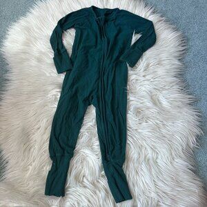 Little Sleepies emerald green waffle knit footie size 6-12 months